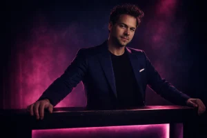 Chris Riven als DJ op een feest