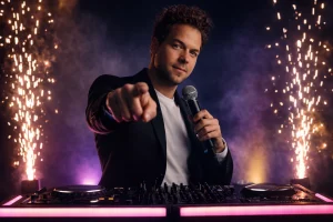 Chris Riven als zingende DJ